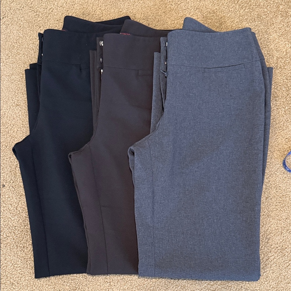NY and Company ladies city stretch  trousers- Black, Brown, and Gray